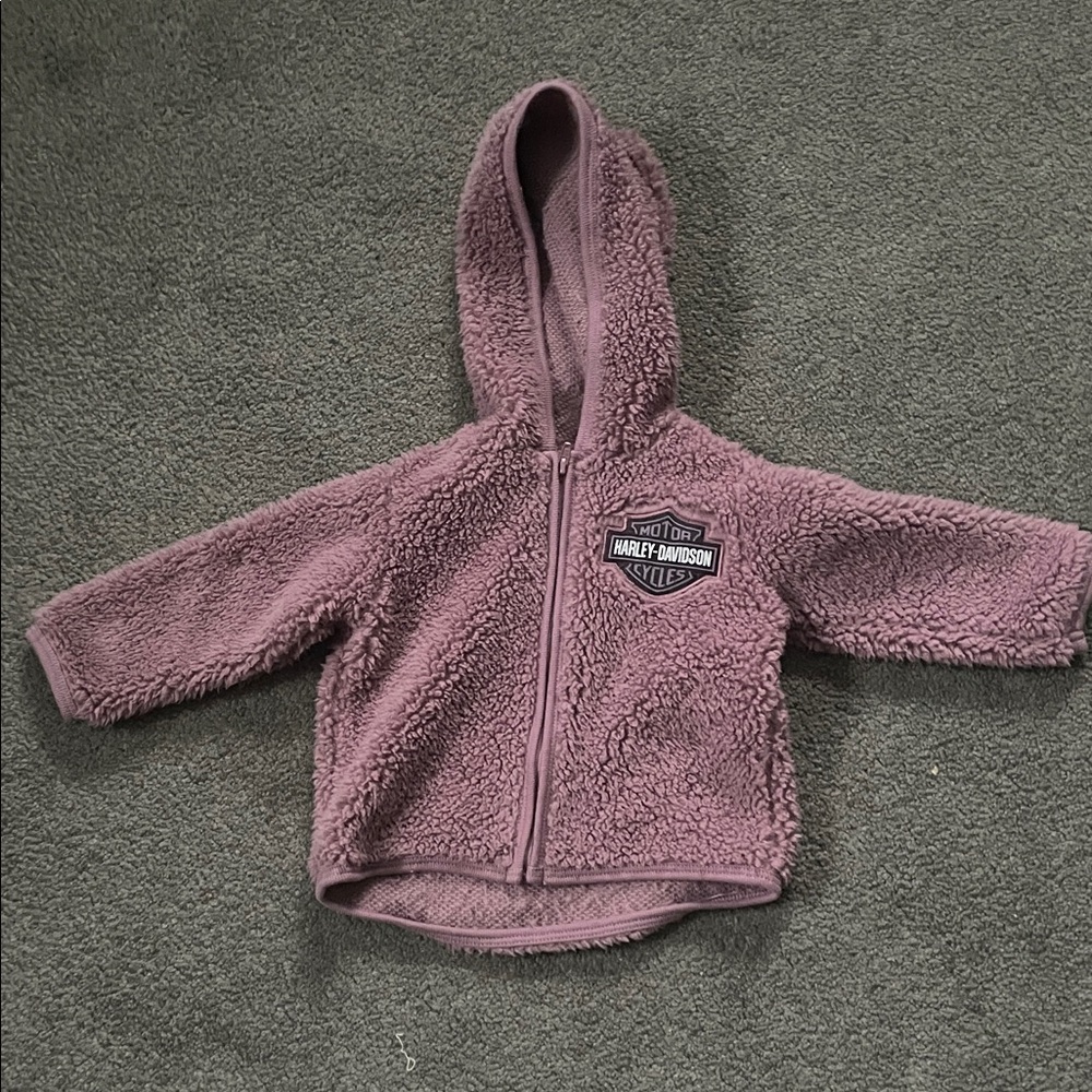 Harley-Davidson Kids Mauve Sherpa Hoodie